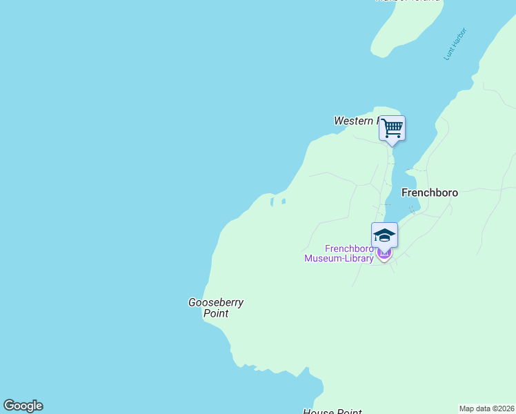 map of restaurants, bars, coffee shops, grocery stores, and more near in Frenchboro