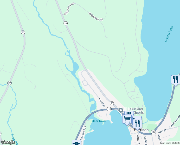 map of restaurants, bars, coffee shops, grocery stores, and more near 91 Waterford Road in Harrison