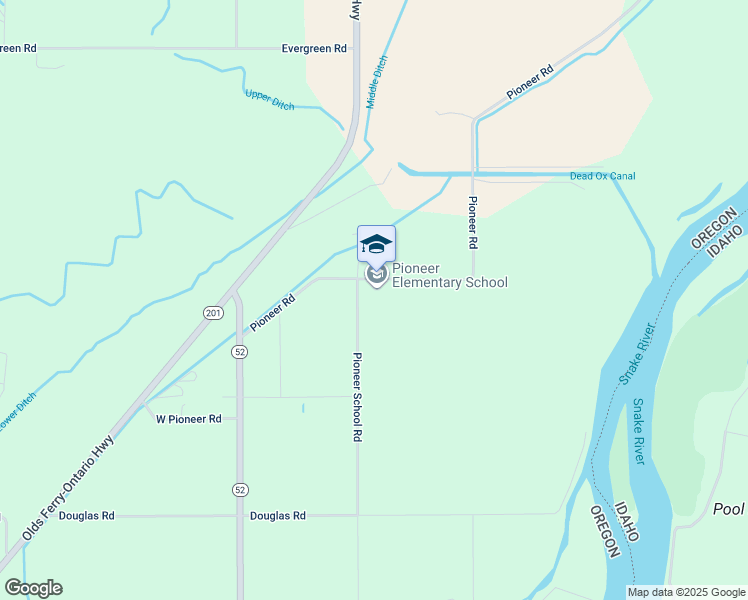 map of restaurants, bars, coffee shops, grocery stores, and more near 4744 Pioneer Road in Ontario