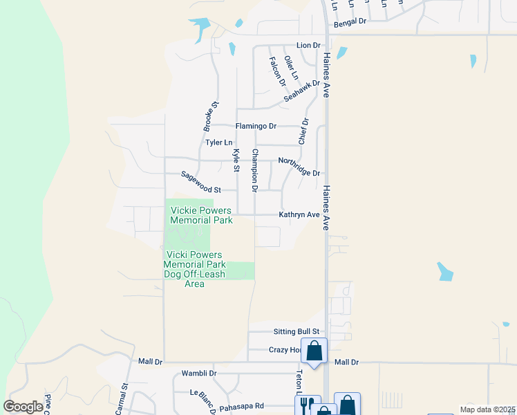 map of restaurants, bars, coffee shops, grocery stores, and more near 3306 Champion Drive in Rapid City