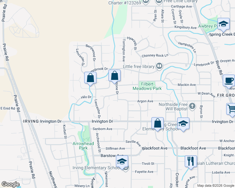 map of restaurants, bars, coffee shops, grocery stores, and more near 709 Tyson Lane in Eugene