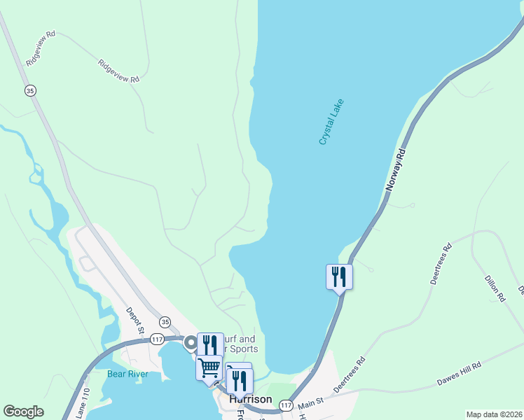 map of restaurants, bars, coffee shops, grocery stores, and more near 8 Romax Lane in Harrison