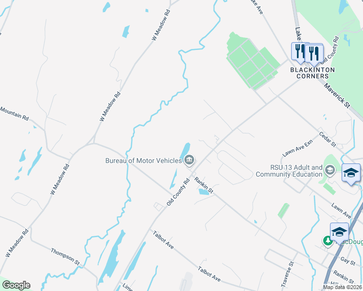 map of restaurants, bars, coffee shops, grocery stores, and more near 394 A Old County Road in Rockland