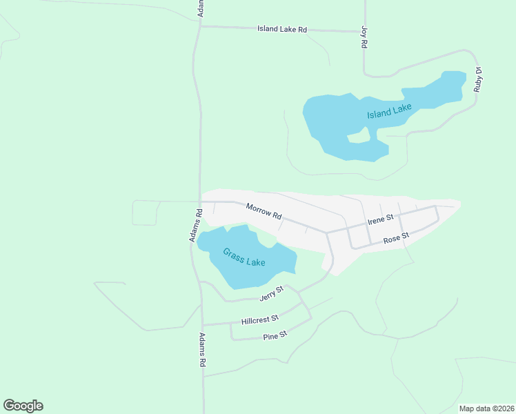 map of restaurants, bars, coffee shops, grocery stores, and more near 5421 Jewel Street in Gladwin