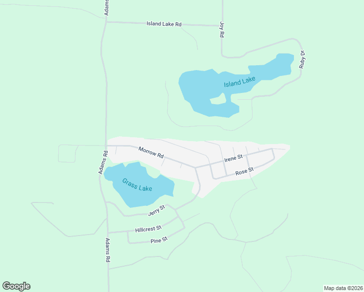 map of restaurants, bars, coffee shops, grocery stores, and more near 5318-5498 Jewel St in Gladwin