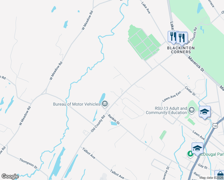 map of restaurants, bars, coffee shops, grocery stores, and more near 394 A Old County Road in Rockland