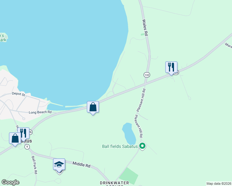 map of restaurants, bars, coffee shops, grocery stores, and more near 556 Sabattus Road in Sabattus
