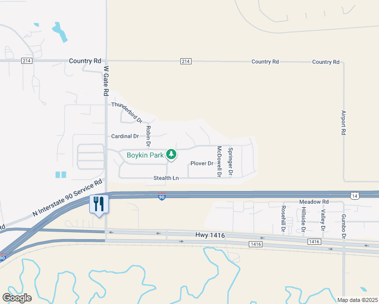 map of restaurants, bars, coffee shops, grocery stores, and more near 523 Bluebird Drive in Box Elder