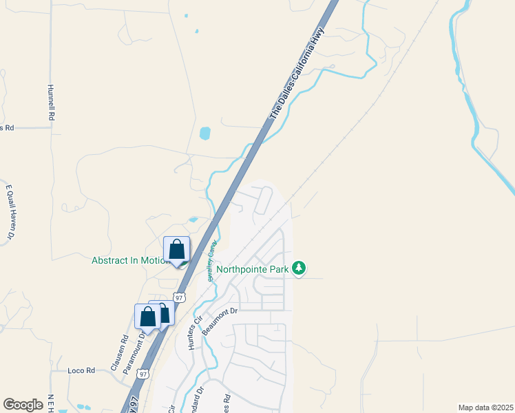 map of restaurants, bars, coffee shops, grocery stores, and more near 63930 North Highway 97 in Bend
