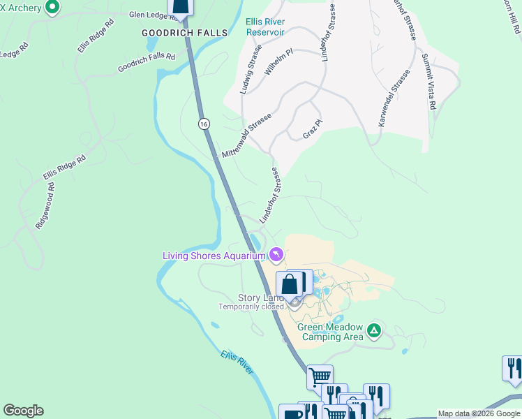 map of restaurants, bars, coffee shops, grocery stores, and more near 25 Linderhof Strasse in Bartlett