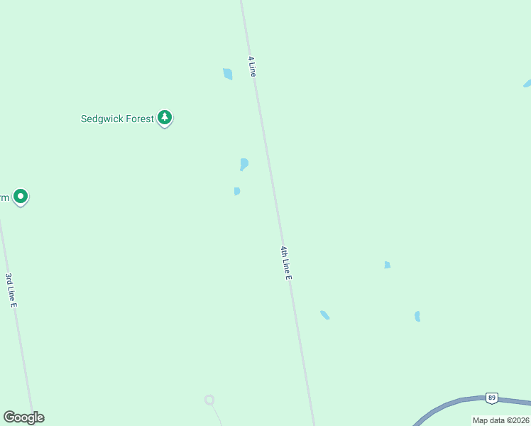map of restaurants, bars, coffee shops, grocery stores, and more near 836138 4th Line East in Mansfield