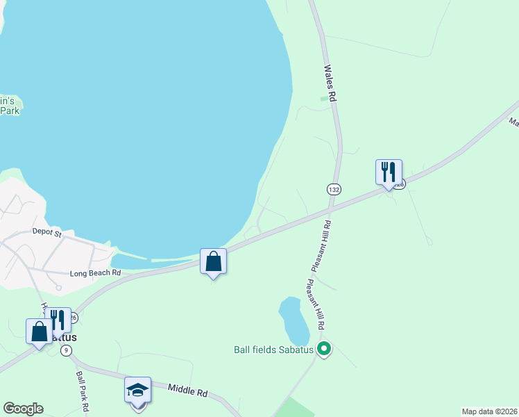 map of restaurants, bars, coffee shops, grocery stores, and more near 24 Niles Road in Sabattus