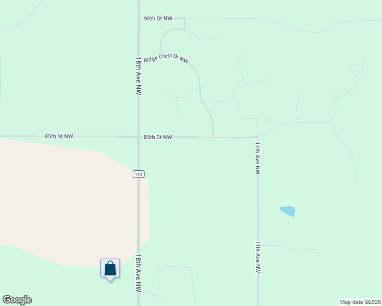 map of restaurants, bars, coffee shops, grocery stores, and more near 1448 85th Street Northwest in Rochester