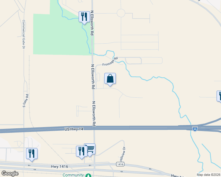 map of restaurants, bars, coffee shops, grocery stores, and more near 504 Cimarron Drive in Box Elder