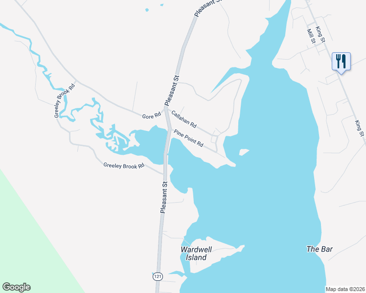 map of restaurants, bars, coffee shops, grocery stores, and more near 184 Pine Point Road in Oxford