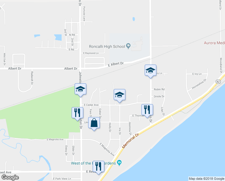 map of restaurants, bars, coffee shops, grocery stores, and more near 910 East Cedar Avenue in Manitowoc