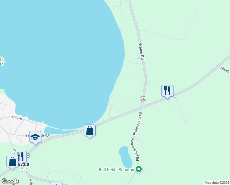 map of restaurants, bars, coffee shops, grocery stores, and more near 53 Riley Road in Sabattus