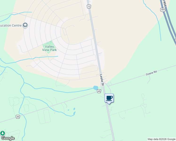 map of restaurants, bars, coffee shops, grocery stores, and more near 38 Kenneth Rogers Crescent in East Gwillimbury