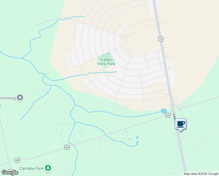 map of restaurants, bars, coffee shops, grocery stores, and more near Ben Sinclair Avenue in East Gwillimbury