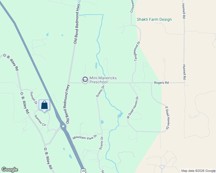 map of restaurants, bars, coffee shops, grocery stores, and more near 64055 Black Rock Lane in Bend