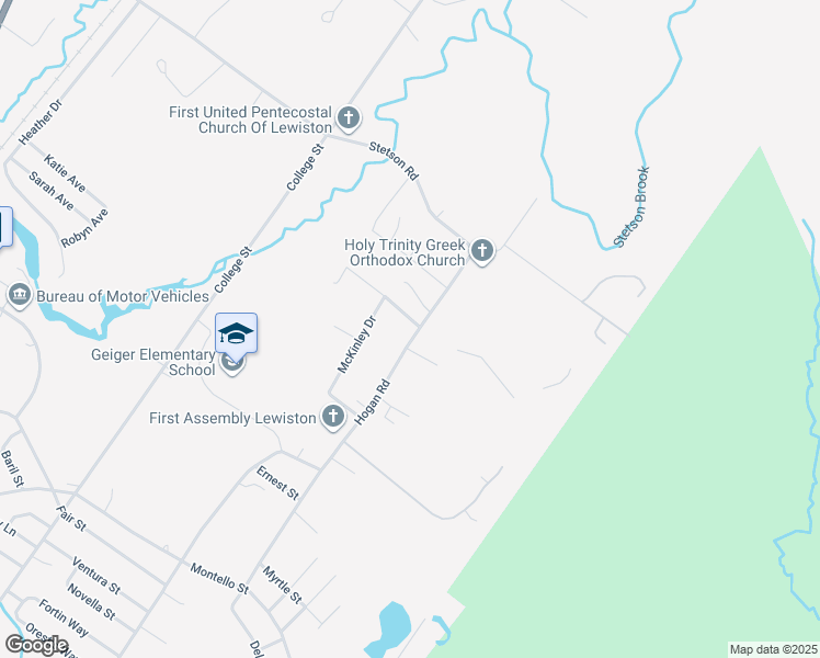 map of restaurants, bars, coffee shops, grocery stores, and more near 5 Lemay Avenue in Lewiston