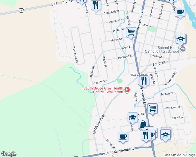map of restaurants, bars, coffee shops, grocery stores, and more near 322 Thomas Street in Brockton