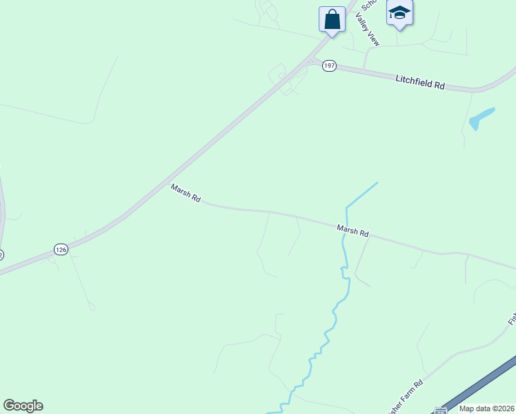 map of restaurants, bars, coffee shops, grocery stores, and more near 424 Marsh Road in Sabattus