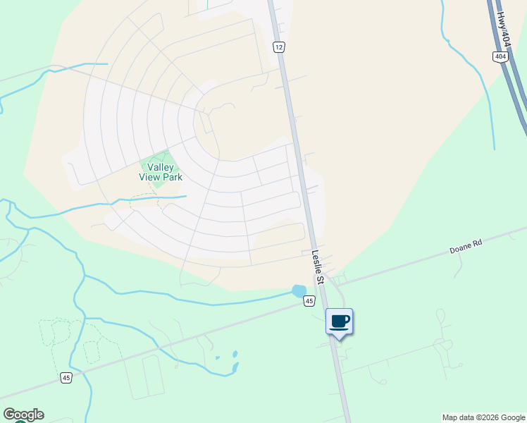 map of restaurants, bars, coffee shops, grocery stores, and more near 26 Mondial Crescent in East Gwillimbury