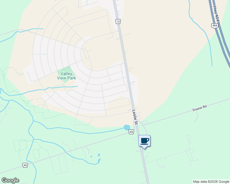 map of restaurants, bars, coffee shops, grocery stores, and more near 42 Mondial Crescent in East Gwillimbury