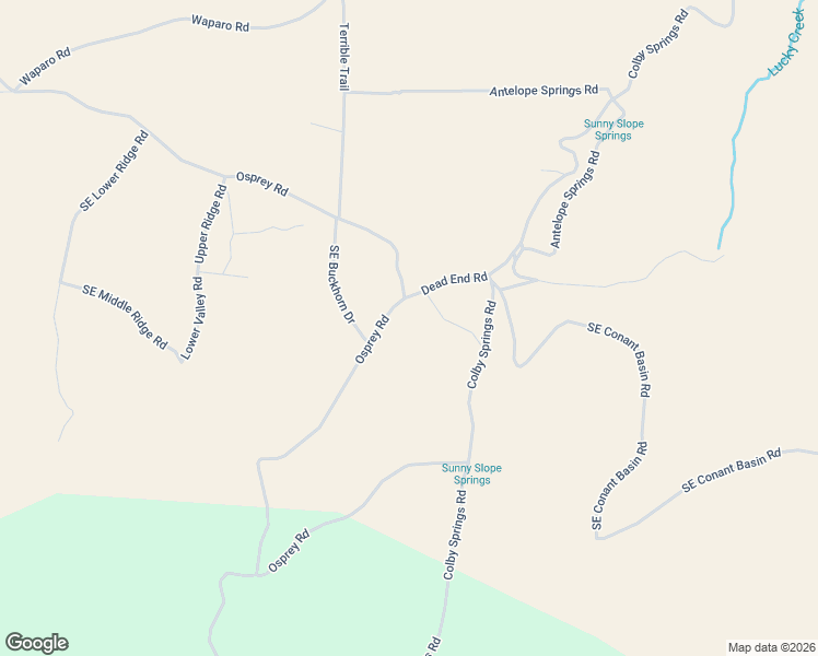 map of restaurants, bars, coffee shops, grocery stores, and more near 19554 Osprey Road in Prineville