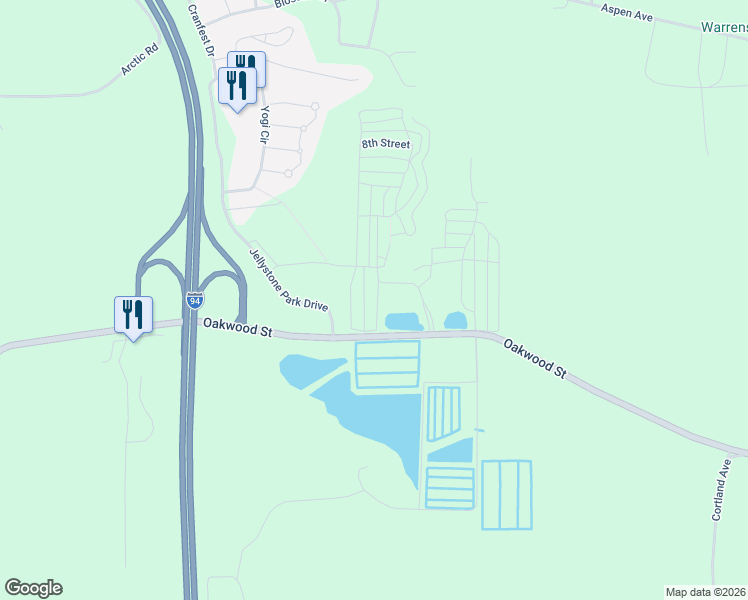 map of restaurants, bars, coffee shops, grocery stores, and more near Boo Boo Lane in Warrens