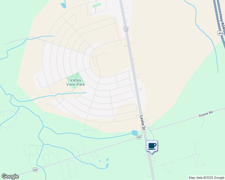 map of restaurants, bars, coffee shops, grocery stores, and more near Walter English Drive in East Gwillimbury