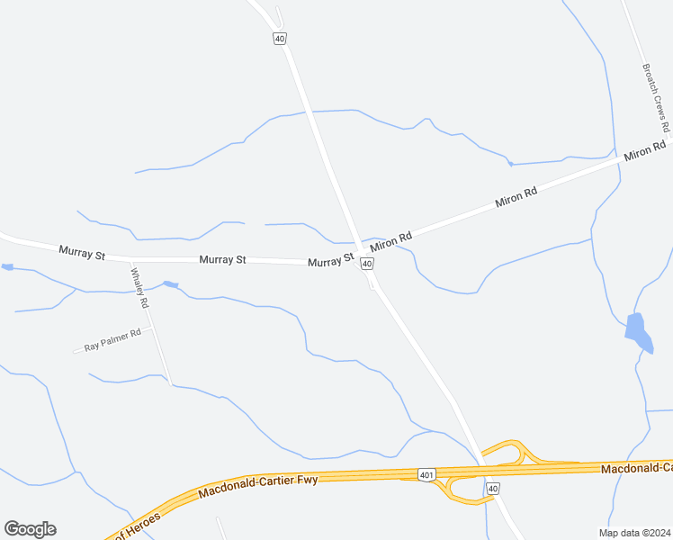 map of restaurants, bars, coffee shops, grocery stores, and more near 1402 County Road 40 in Quinte West