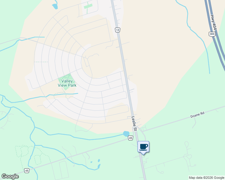 map of restaurants, bars, coffee shops, grocery stores, and more near 41 Walter English Drive in East Gwillimbury