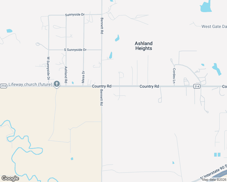 map of restaurants, bars, coffee shops, grocery stores, and more near 14611 Country Road in Rapid City