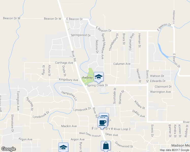 map of restaurants, bars, coffee shops, grocery stores, and more near 4366 Berry Lane in Eugene