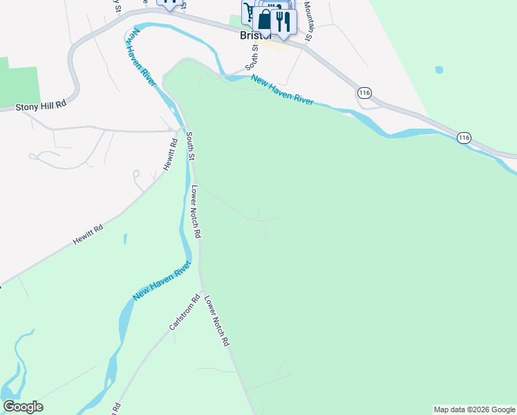 map of restaurants, bars, coffee shops, grocery stores, and more near 265 Rounds Rd in Bristol