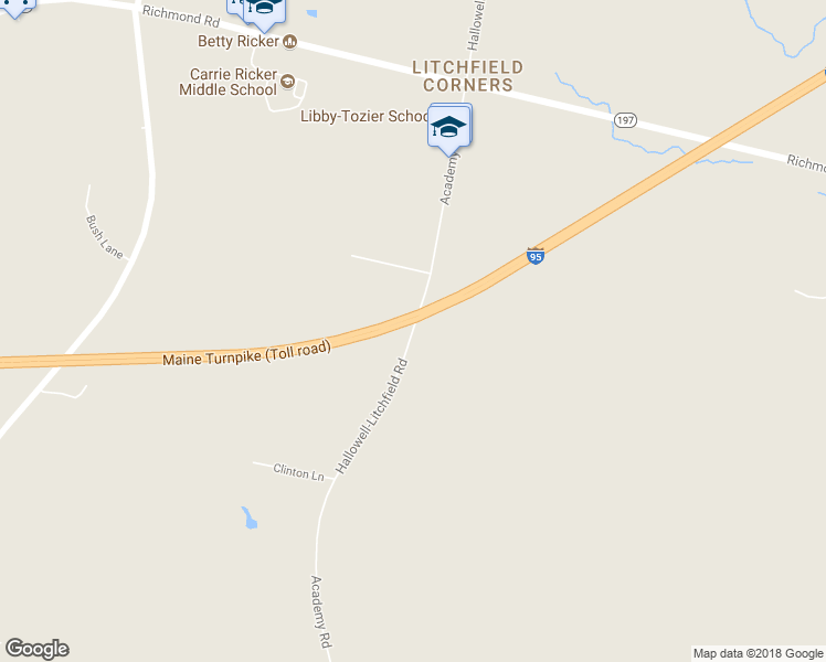 map of restaurants, bars, coffee shops, grocery stores, and more near Academy Road in Litchfield