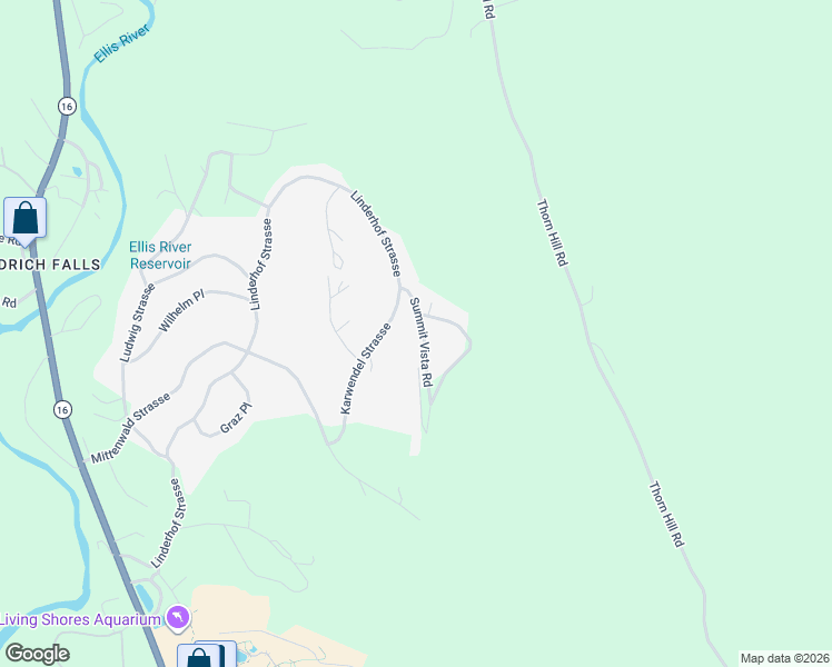 map of restaurants, bars, coffee shops, grocery stores, and more near 5 Summit Vista Road in Intervale
