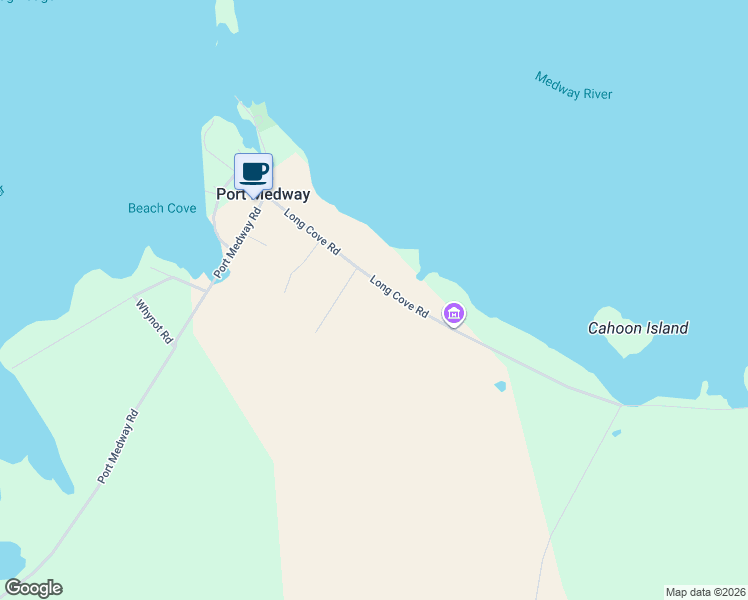 map of restaurants, bars, coffee shops, grocery stores, and more near 104 Long Cove Road in Port Medway