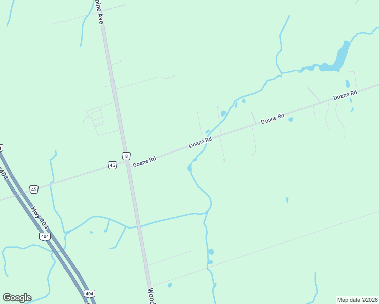 map of restaurants, bars, coffee shops, grocery stores, and more near 2391 Doane Road in East Gwillimbury