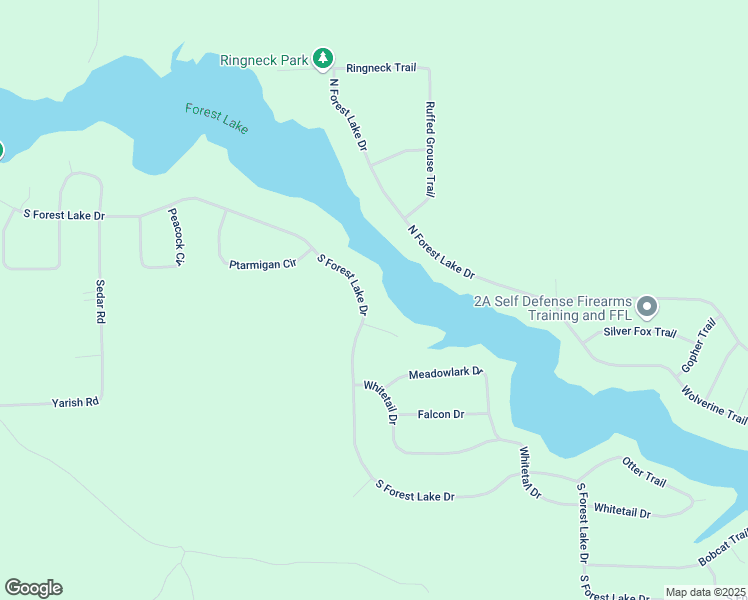 map of restaurants, bars, coffee shops, grocery stores, and more near 1472 South Forest Lake Drive in Alger