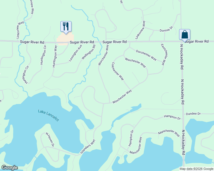 map of restaurants, bars, coffee shops, grocery stores, and more near 5344 Worchester Way in Gladwin