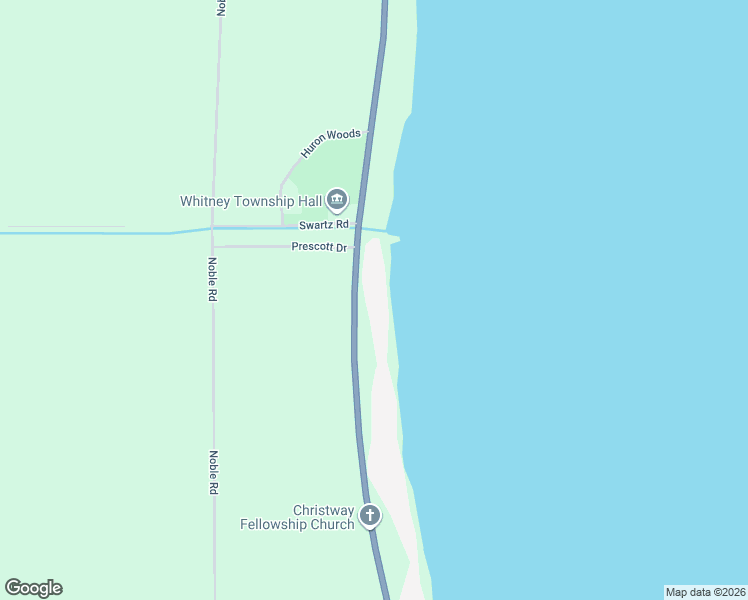 map of restaurants, bars, coffee shops, grocery stores, and more near 1430 North Huron Road in Tawas City