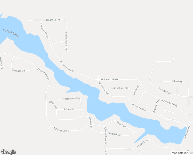 map of restaurants, bars, coffee shops, grocery stores, and more near 6432 North Forest Lake Drive in Alger
