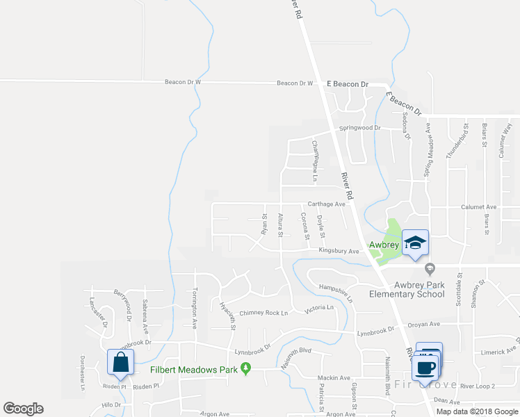 map of restaurants, bars, coffee shops, grocery stores, and more near 302 Carthage Avenue in Eugene