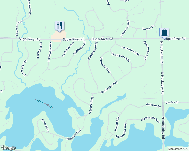 map of restaurants, bars, coffee shops, grocery stores, and more near 5352 Worchester Way in Gladwin