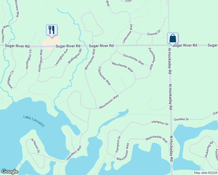 map of restaurants, bars, coffee shops, grocery stores, and more near 5385 Colchester Way in Gladwin
