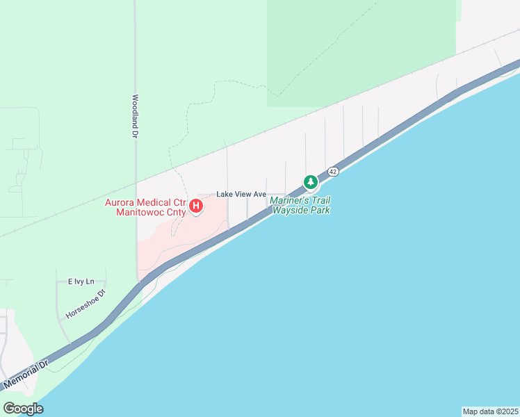 map of restaurants, bars, coffee shops, grocery stores, and more near 119 Eleonor Street in Two Rivers