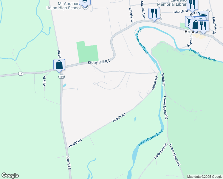 map of restaurants, bars, coffee shops, grocery stores, and more near 199-237 Woodland Drive in Bristol